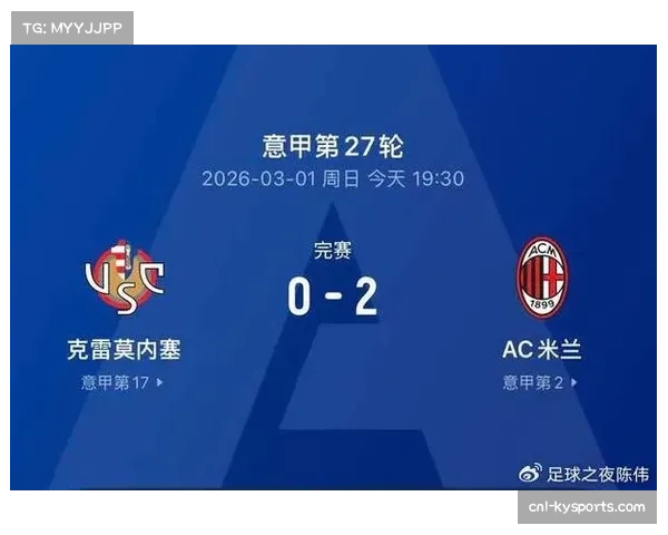 AC米兰1-1战平蒙扎,本赛季主场不败金身告破,仅获意甲亚军。